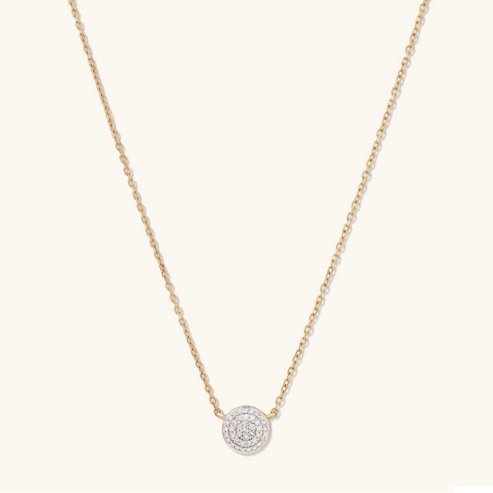 Mejuri Large Round Pave Necklace